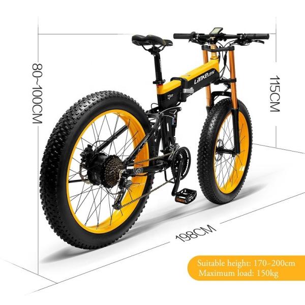 LANKELEISI T750plus Luxury 26 inch 1000W Electric Ebike With 13AH Panasoni'c Battery With CE