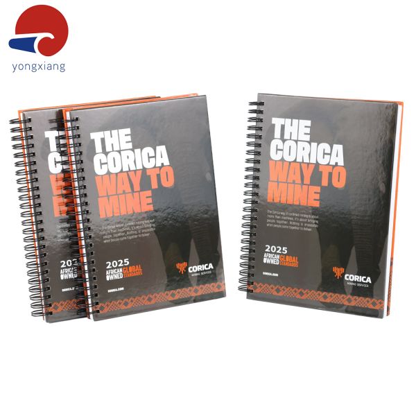 Spiral Binding Custom Planner Printing Business Hard Cover Planner With Color Printed Logo