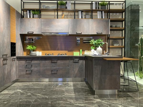 jinhengsteel Retro style high end kitchen cabinet designs with stainless steel cabinet