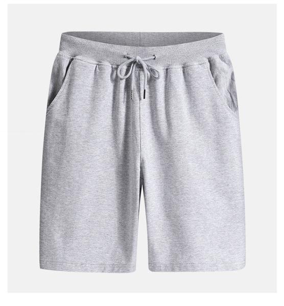 blue Men'S Athletic Clothing 180g Rib Waist French Terry Cotton Shorts with rope