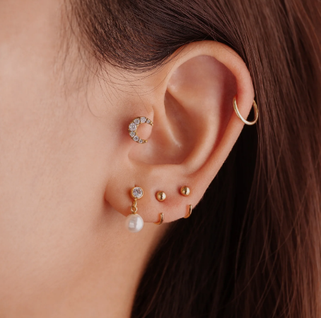 Безельная установка CZ Студная серьга Белая жемчужина 925 Стерлинговая серебряная серьга