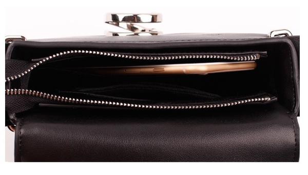 High-end European and American fashion buckle shoulder bag women's singles shoulder bag leather small square package