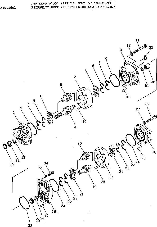 Бульдозер Гидравлический масляный насос 705-52-21000 D41-3-5