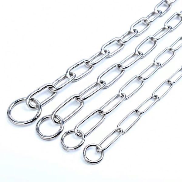 Animal Pattern Stainless Steel Dog Collar for Personalized Bite-Proof Pulling Rope