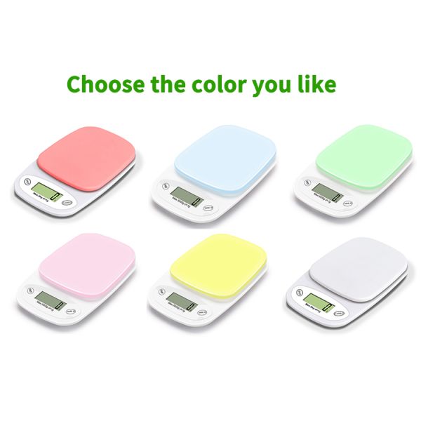 Plastic Kitchen Scale Digital Kitchen Food Weighing Scale ABS Kitchen Scale 5KG