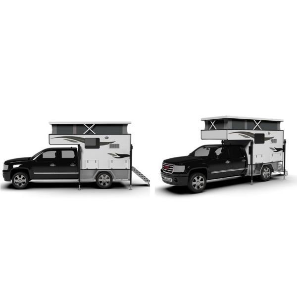 Campeur de sommeil facultatif de remorque de caisse de camion de capacité de remorques de campeur de camion de couleur