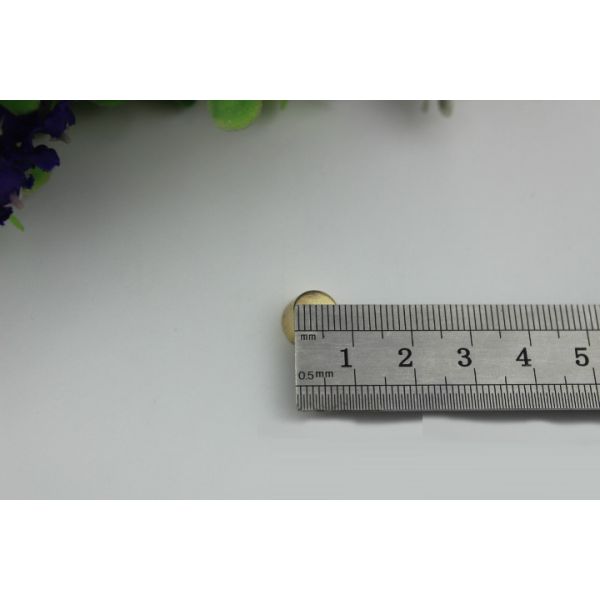 Fashion accessory plain gold color 8 mm round metal decorative rivets for handbags