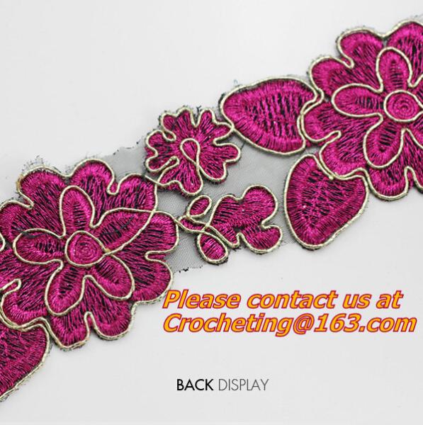 Lace Collar Applique Neckline Lace Crochet Flower Motif Patchwork Sewing Access