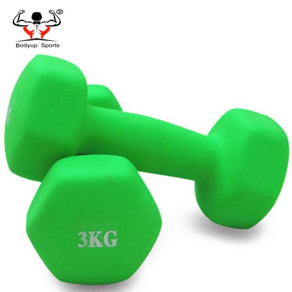 Non Toxic Fitness Equipment Dumbbells With Banana Handle Long Using Time