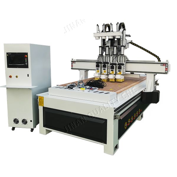 Automatic Tool Changer Computer Controlled Wood Router Machine With 4 Heads