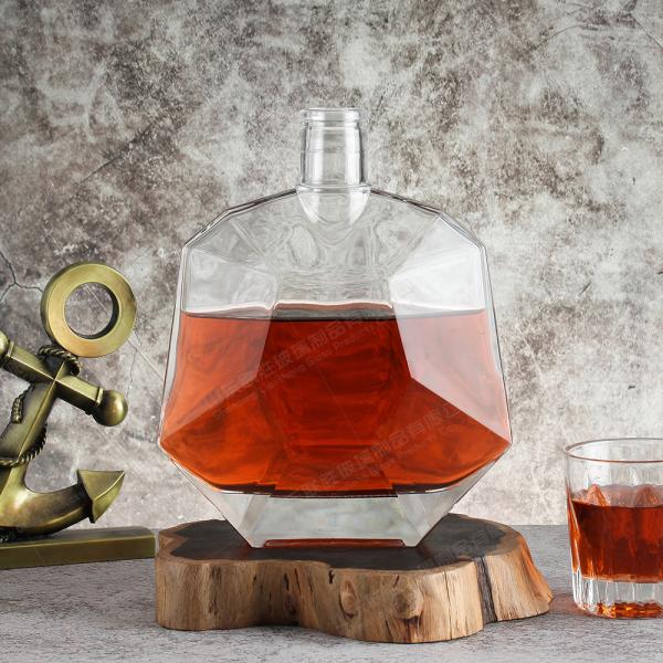 Tamanho personalizado Acceptado 750 ml garrafa de vinho de vidro com Whisky e Champagne tampa de vidro