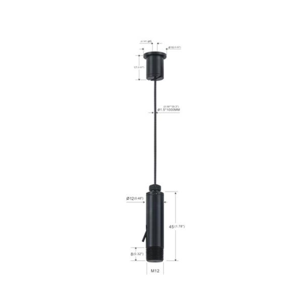 Electroplating Matt Black Ceiling Light Cable Suspension Systems YW86344