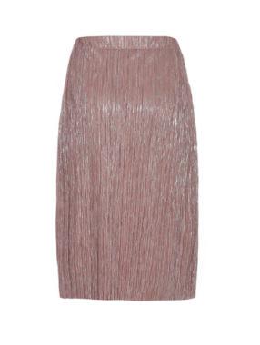Shiny Polyester Womens Fashion Skirts Knee Length Pencil Skirts For Summer / Autumn