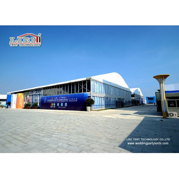 40М сдобренные шатры выставки крыши на открытом воздухе с высотой 8М бортовой и стеклянная стена для шоу Азии