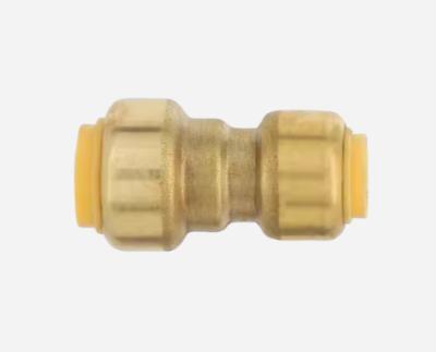 Brass Push-Fit Reduced Coupling Connector for PEX Pipes