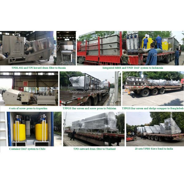 1500 кг Вес TPO Внешний водяной фильтр барабанное оборудование для разделения твердой жидкости