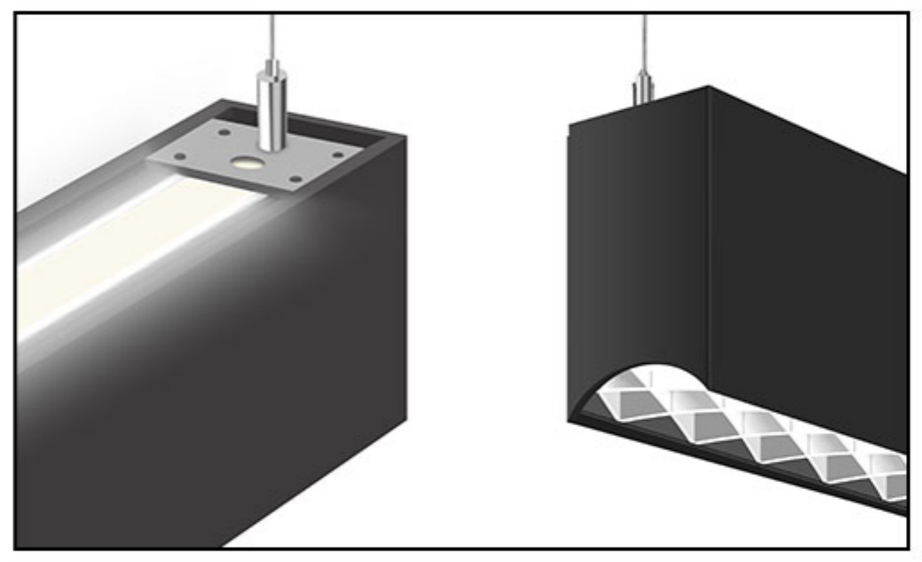 Bright LED Linear Light 14W 30W Suspended Mounted 1200mm Aluminum Profile Pendant Lighting Ceiling Light hanging