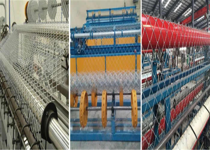 Зеленое покрытое звено цепи Pvc ограждая сетку диаманта отверстия 60x60mm