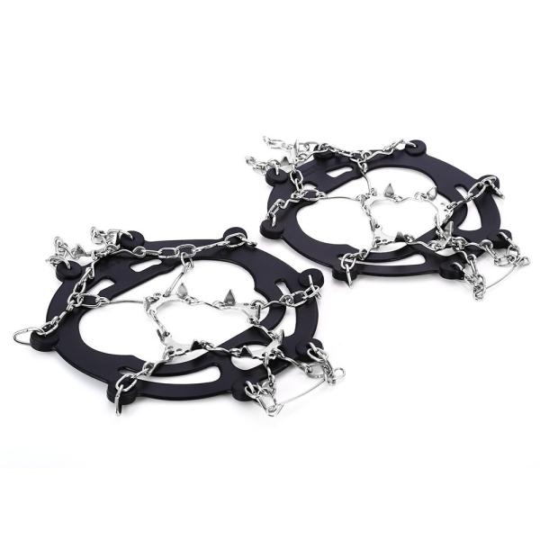 LANDWIND Ice Snow Grips, Anti Slip Crampons, 10/18 Manganese Steel Spikes, Traction Cleats