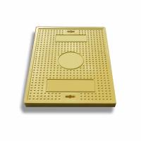Capa de esgoto Elite FRP Manhole Cover Impact Resistente 400 * 400mm para área de alto tráfego