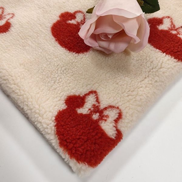 Жаккард покрашенный пряжей 650gsm 288F ткани Sherpa 100% полиэстер