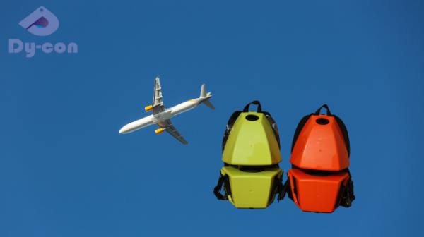 Aspirateur sac à dos mini réglable jaune avec corps en plastique ABS