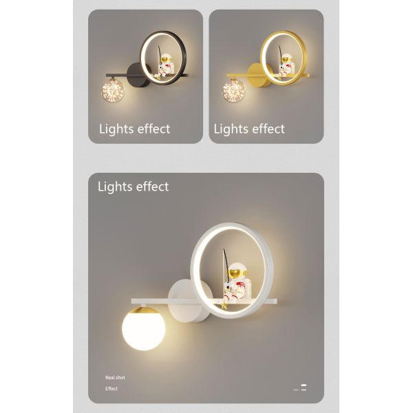 Astronaut wall lamp bedroom bedside lamp children's room lamp boy and girl stars wall lamp(WH-OR-251)