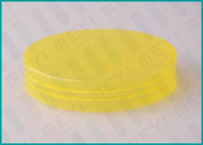 Smooth Yellow Screw Top Plastic Jar Caps With 75mm Diameter Wide Mouth
