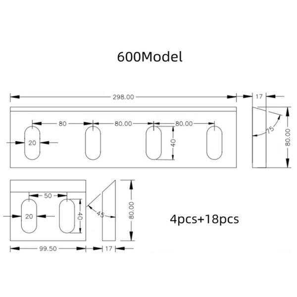 9CrSi D2 298x80x20 Mm Rapid Granulator Blade Gap For Crushing Shredding Pelletizing Machine