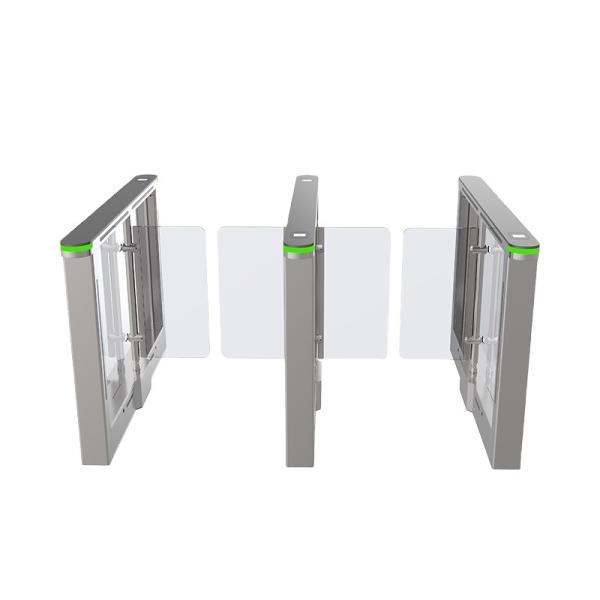 Optical Swing Barrier Turnstile Waist Height , Full Automatic Arm Gate System