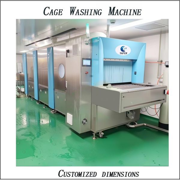 Animal Laboratory Cleaning Equipment Three Phase Tunnel Type Cage Washer