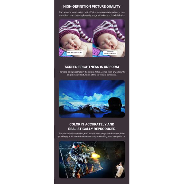 HD Screen Projection Paint 3h Drying High Brightness 4k Projector Screen Paint