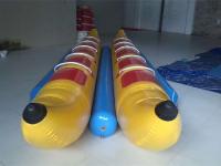 Barco inflável do brinquedo de 10 assentos, barco de banana inflável do ponto do Dobro-tripple