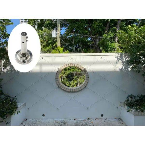 Clampada de cable ajustable para accesorios de botes de hardware de pared verde en acero inoxidable