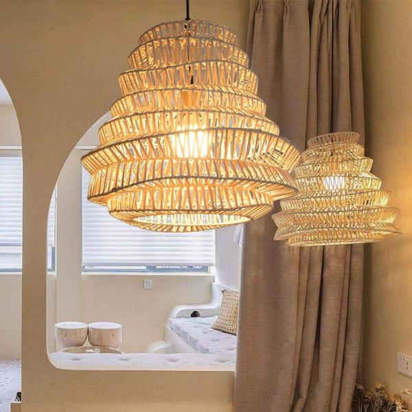 Southeast Asia Creative Rattan Chandelier Handicraft Lamp Design Natural island pendant light(WH-WP-84)