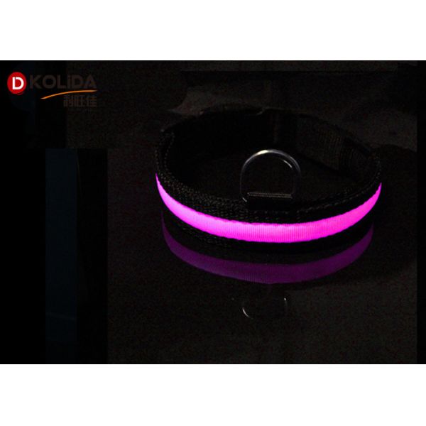 Nylon Luminous Necklace Super Bright LED Dog Collar Leashes For Pets