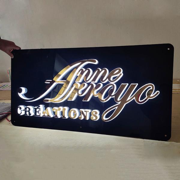 Led Acrylic Business Sign Backlit Acrylic Store Front Name Decor Light for Lash Salon Shop Branding Board
