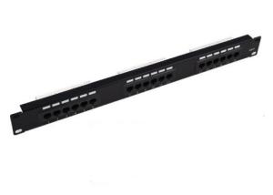 18 ports noircissent le tableau de connexions de 1U UTP Cat6 110 IDC/COURONNE