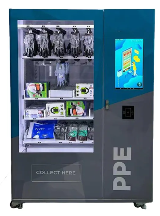 PPE Vending machine designed for construction sites featuring large capacity multiple payment methods and internet options