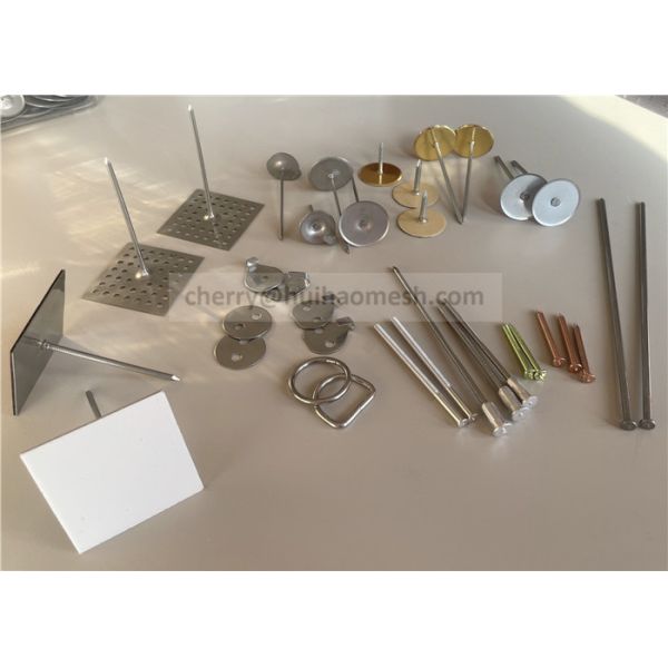 Galvanized Steel Perforated Base Insulation Pin & Clip 3x125mm For Installing Rock Wool Insulation