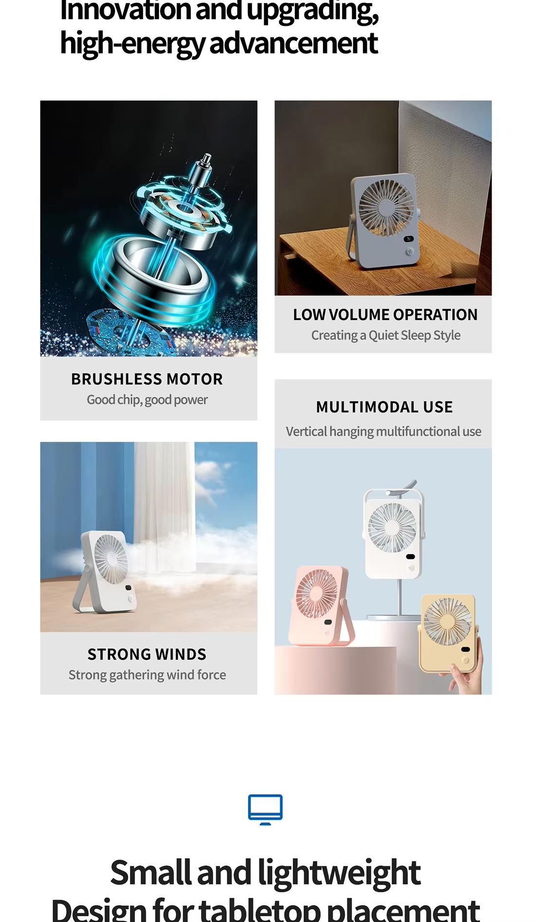 Quiet Cooling Electric Misting Portable Desk Fan With Adjustable Angle Home Office Hotel