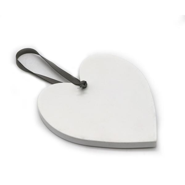 White Love Shape Wooden Wall Plaques , Small Wooden Plaques With Sayings