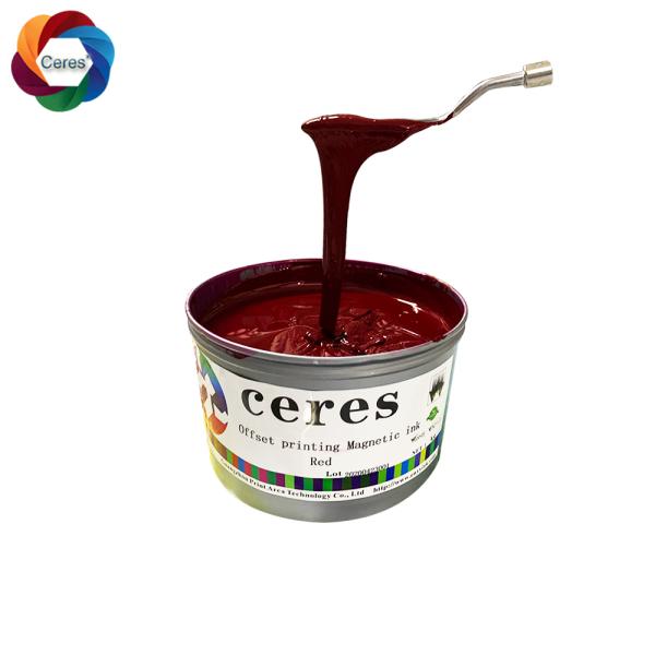 Tinta de seguridad magnética de Ceres Rojo para impresión offset 1 kg