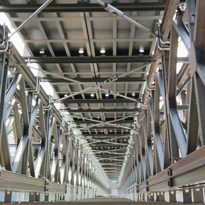 Galvanized Quality Assurance Bailey Bridge / Black Metal Pedestrian Bridge
