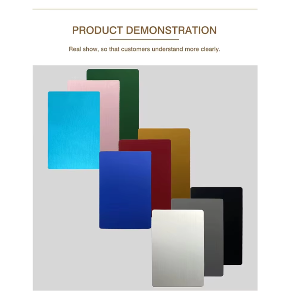 Anodized Aluminum Business Card Blank Engraving Sublimation Polished Colorful 0.2MM 0.3MM 0.8MM