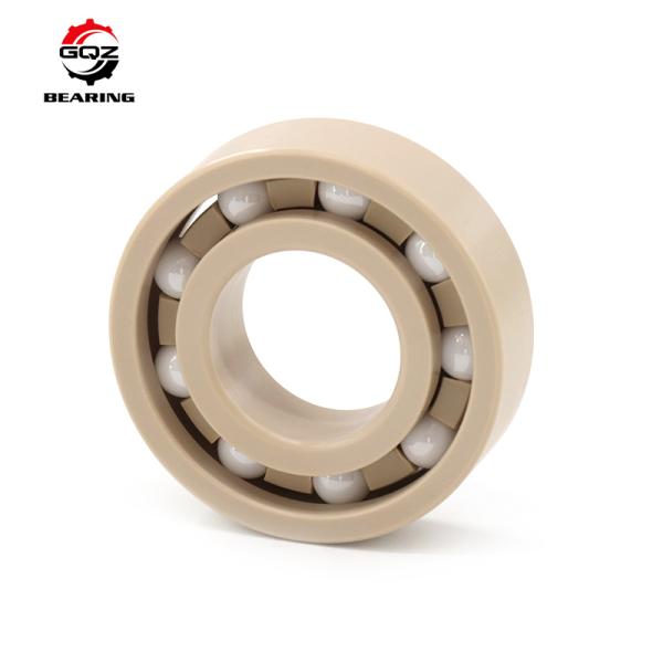 6205 Plastic Bearing PEEK Races Retaine with ZrO2 Balls Deep Groove Ball Bearings 25x52x15 mm