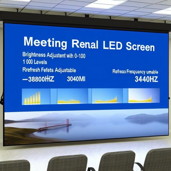 Meeting Rental LED Screen with Brightness Adjustment 0-100 levels adjustable and Refresh Frequency 3840HZ