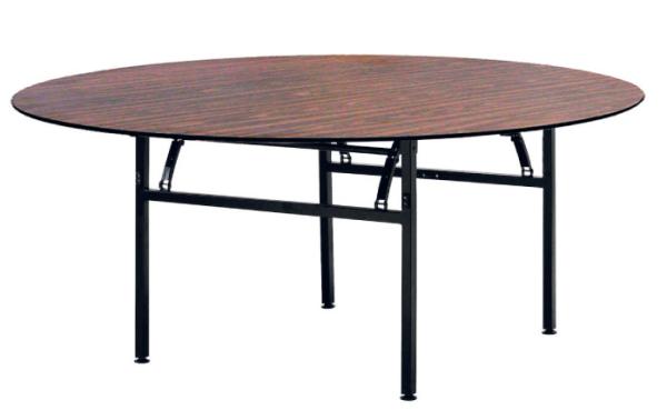 30*30*1.2mm Iron Powder Coated Round Hotel Banquet Table For Dining