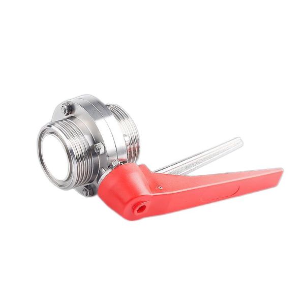 Sanitary SS304 /316L Manual Male Threaded Butterfly Valves ODM