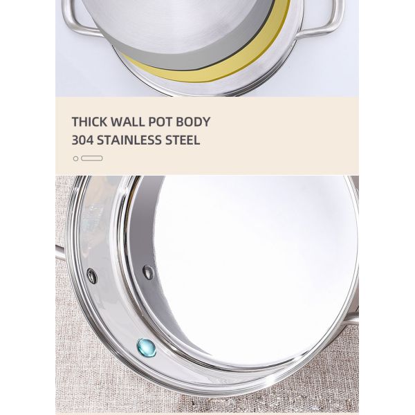 Высококачественные 3 части индукция варя бак установила прямой Cookware нержавеющей стали Ollas 304 бака установили со стеклянной крышкой